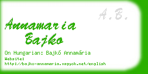 annamaria bajko business card